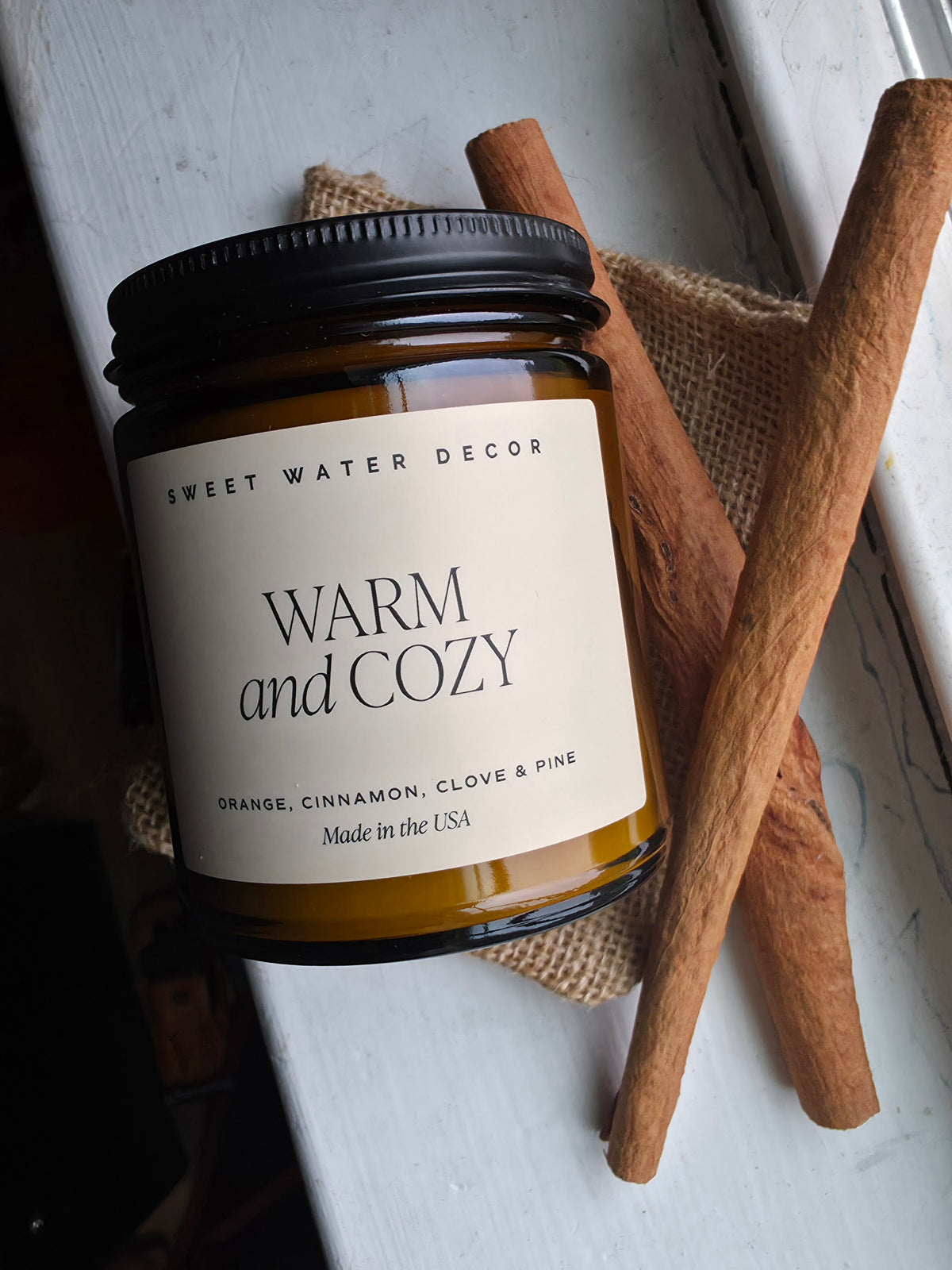 Warm & Cozy Fall Soy Candle | Sweet Water Decor Gift