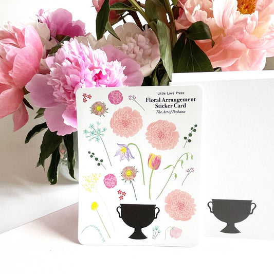 Ikebana Sticker Card | DIY Floral Arrangement