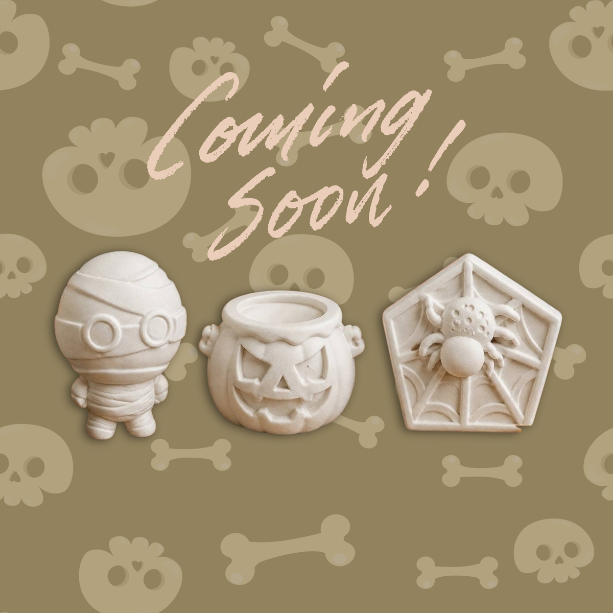 Halloween | Pumpkin Cauldron Plaster Figurine Paint Kit