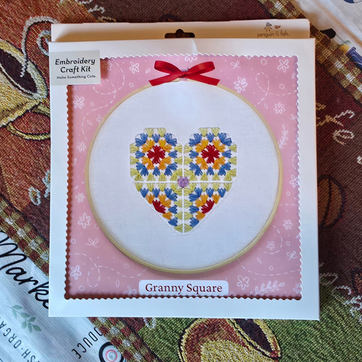 Granny Square Embroidery Kit For Beginners