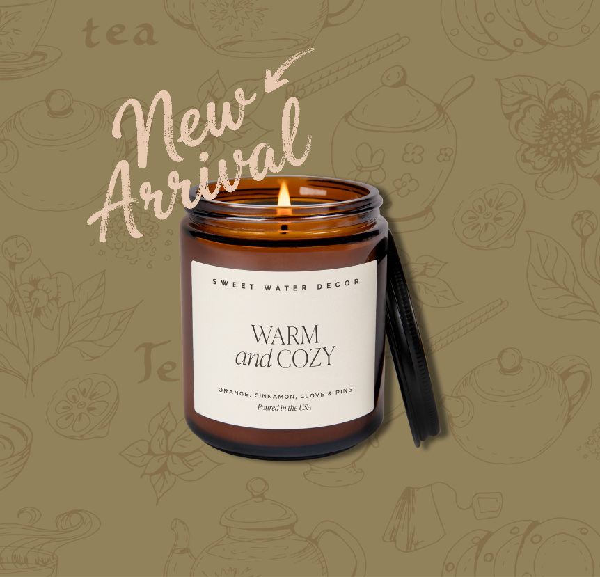 Warm & Cozy Fall Soy Candle | Sweet Water Decor Gift