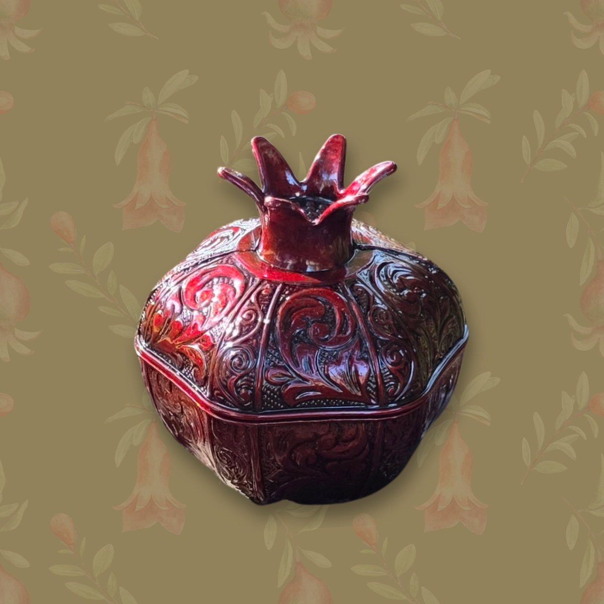 Persephone Pomegranate | Soy candle with wood wick