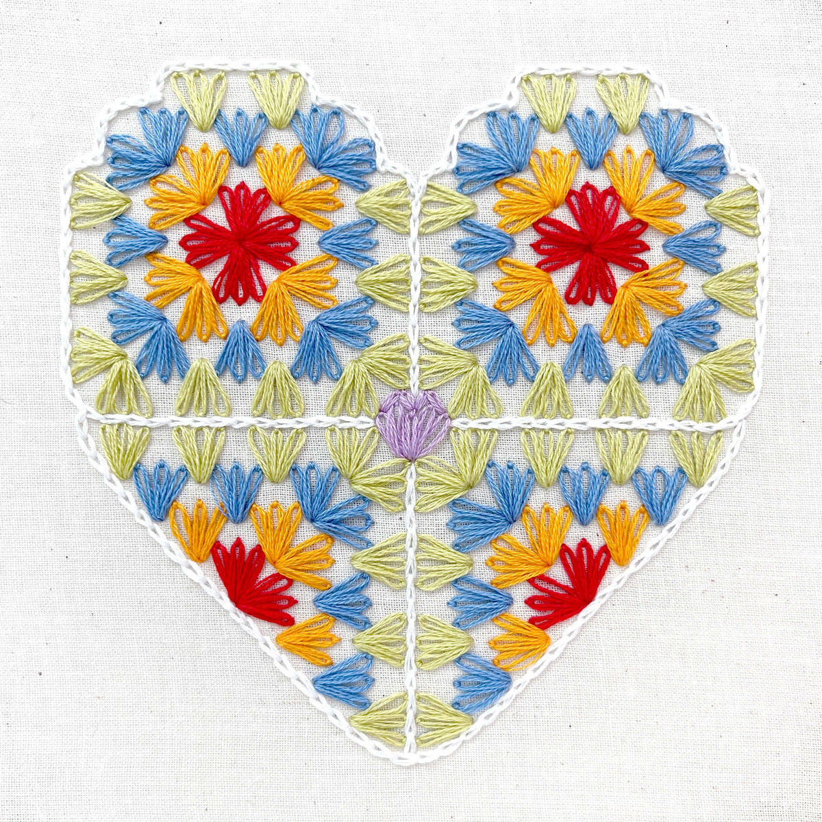 Granny Square Embroidery Kit For Beginners